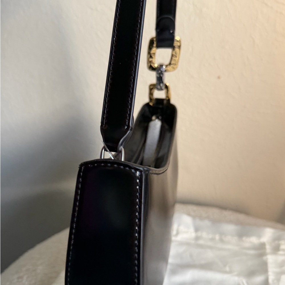 STAUD Sleek Black Leather Bag - Picture 3 of 6